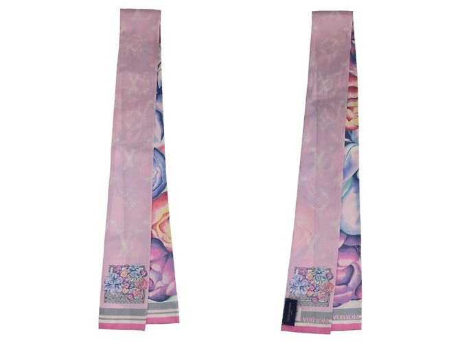 Bufanda de seda Louis Vuitton M76969 Rosa - vista 4