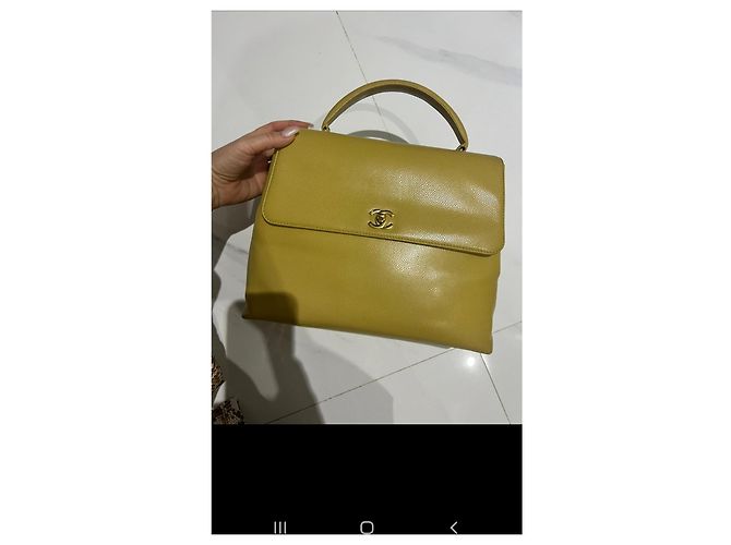 Borsa Chanel in pelle gialla Giallo - vista 6