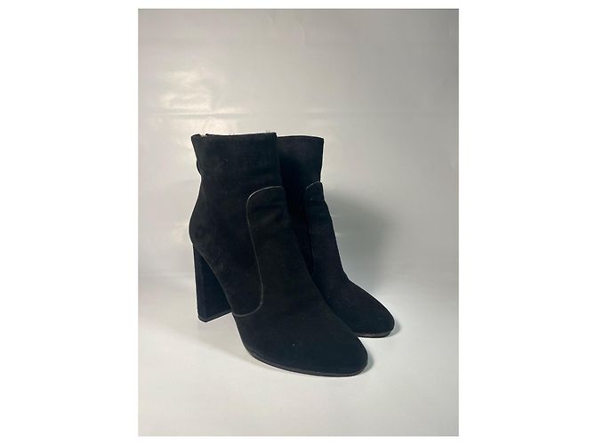 Stivaletti Louis Vuitton in pelle nera Nero D'oro - vista 4