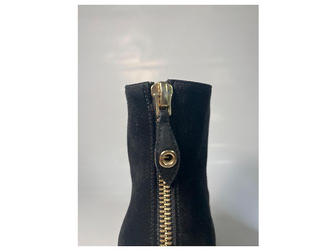 Stivaletti Louis Vuitton in pelle nera Nero D'oro - vista 6