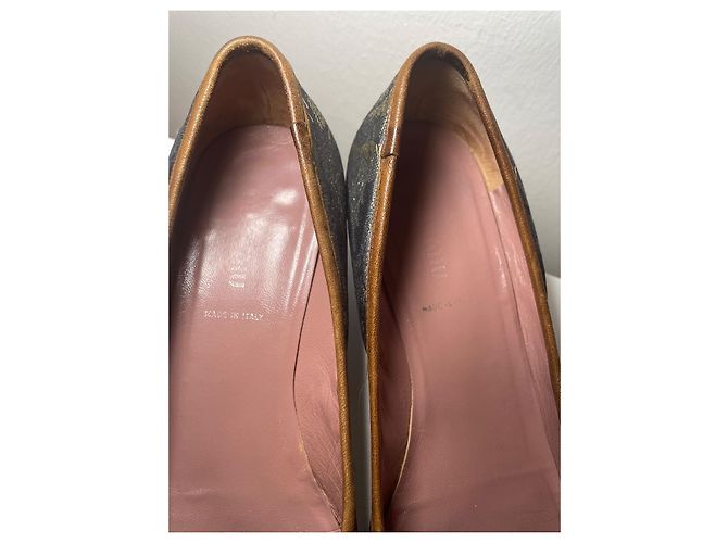 Miu Miu décolleté a punta con tacco kitten e frange Argento - vista 7