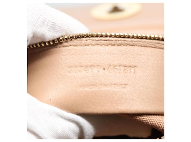 Borsa a mano SAINT LAURENT in pelle 2way Beige Oro 313499 Auth ep5999 D'oro - vista 12