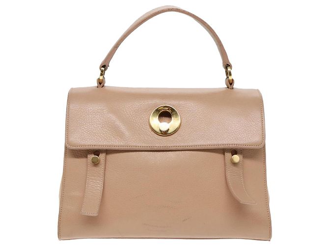 Borsa a mano SAINT LAURENT in pelle 2way Beige Oro 313499 Auth ep5999 D'oro - vista 13