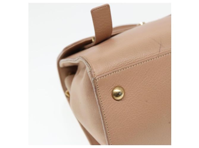 Borsa a mano SAINT LAURENT in pelle 2way Beige Oro 313499 Auth ep5999 D'oro - vista 14