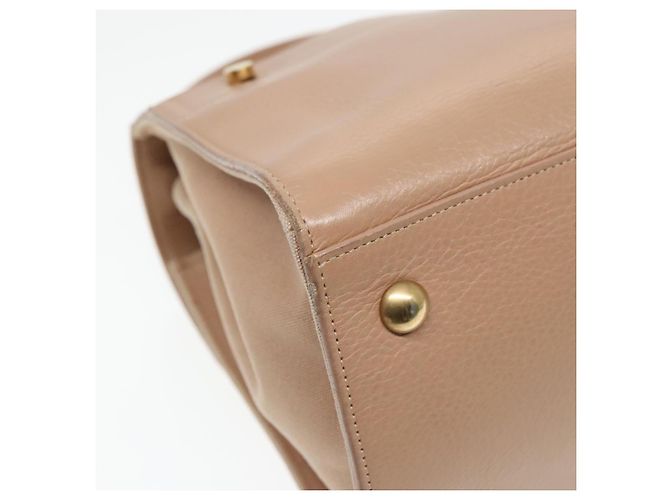 Borsa a mano SAINT LAURENT in pelle 2way Beige Oro 313499 Auth ep5999 D'oro - vista 16