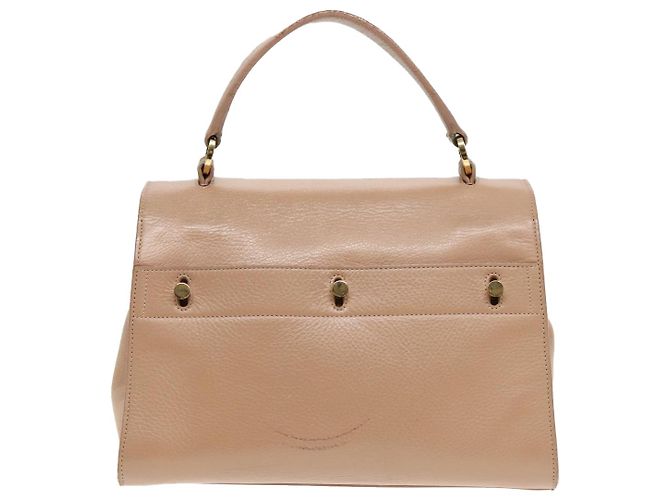 Borsa a mano SAINT LAURENT in pelle 2way Beige Oro 313499 Auth ep5999 D'oro - vista 2