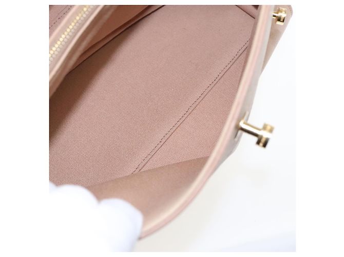 Borsa a mano SAINT LAURENT in pelle 2way Beige Oro 313499 Auth ep5999 D'oro - vista 21