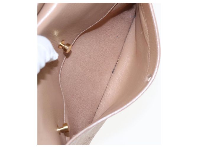 Borsa a mano SAINT LAURENT in pelle 2way Beige Oro 313499 Auth ep5999 D'oro - vista 22