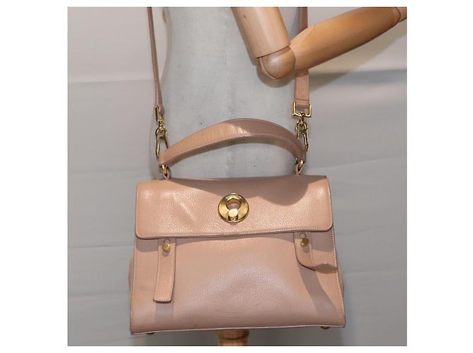 Borsa a mano SAINT LAURENT in pelle 2way Beige Oro 313499 Auth ep5999 D'oro - vista 24