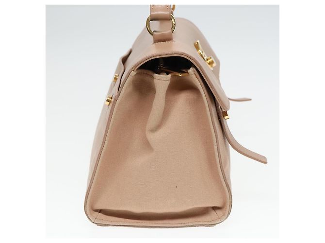 Borsa a mano SAINT LAURENT in pelle 2way Beige Oro 313499 Auth ep5999 D'oro - vista 3