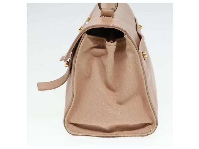 Borsa a mano SAINT LAURENT in pelle 2way Beige Oro 313499 Auth ep5999 D'oro - vista 4