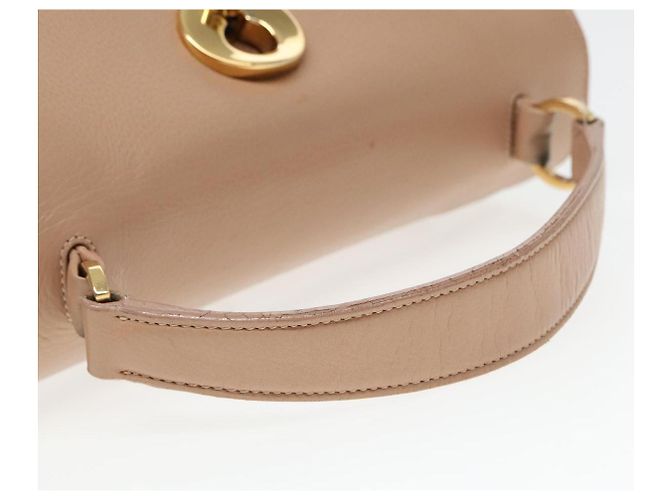 Borsa a mano SAINT LAURENT in pelle 2way Beige Oro 313499 Auth ep5999 D'oro - vista 7