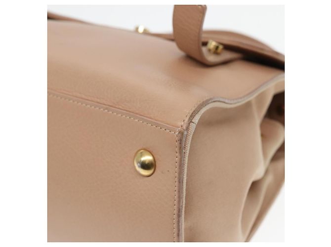 Borsa a mano SAINT LAURENT in pelle 2way Beige Oro 313499 Auth ep5999 D'oro - vista 9