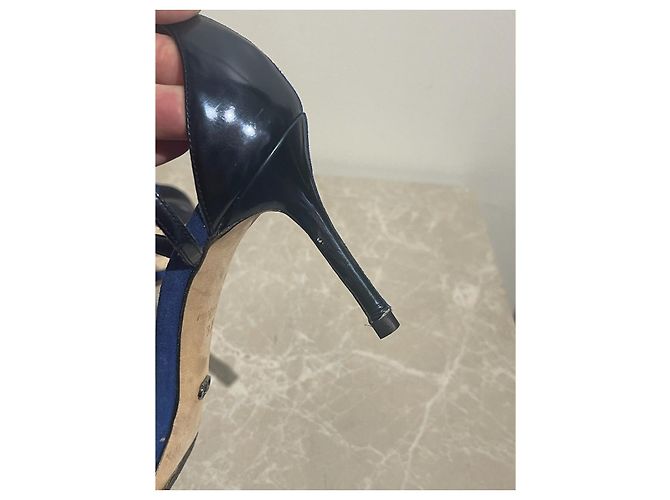 Sandali DIOR T.EU 37 Pelle Blu - vista 11