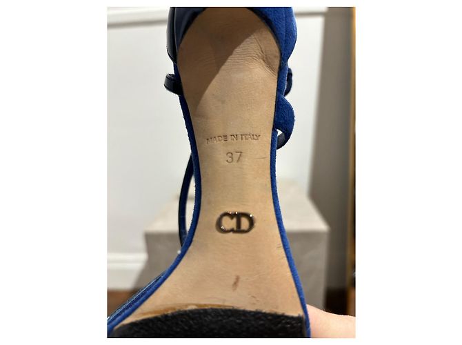 Sandali DIOR T.EU 37 Pelle Blu - vista 8