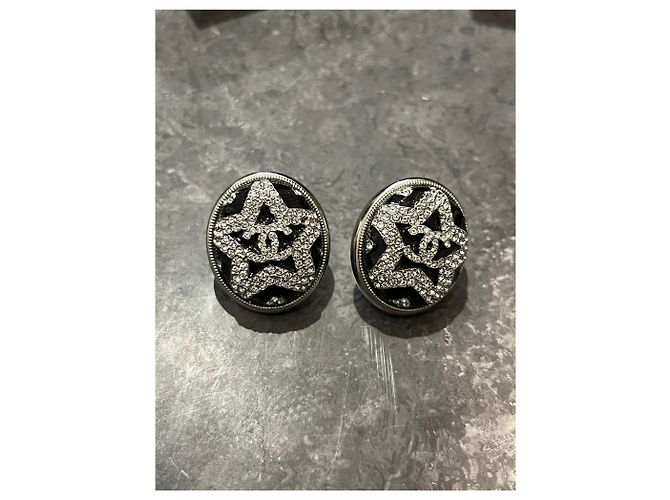 Orecchini CHANEL T. Metallo Argento - vista 2