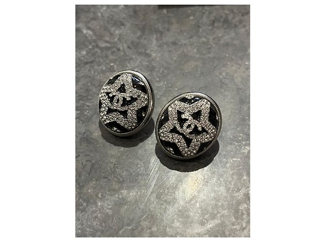 Orecchini CHANEL T. Metallo Argento - vista 3