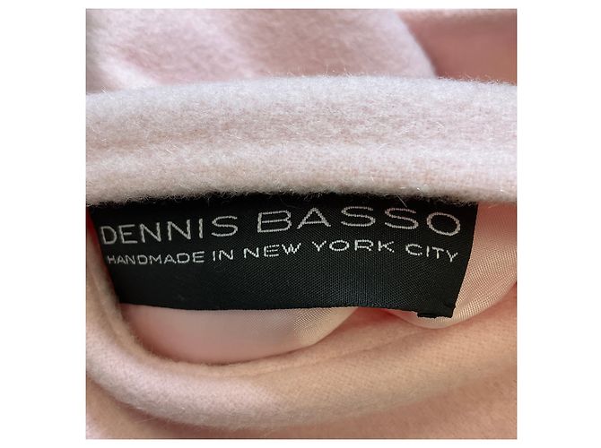 Abrigo de cachemira con cuello de piel de visón rosa claro de Dennis Basso - vista 4