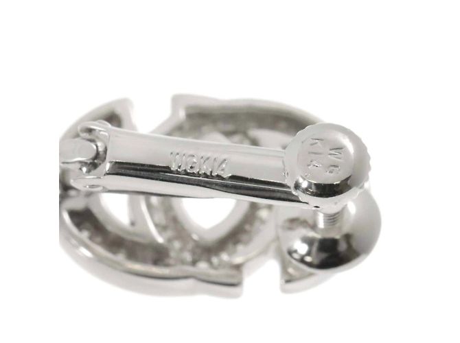 Céline Boucles d'oreilles Celine Diamond Clip en platine - vue 4
