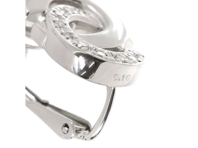Céline Boucles d'oreilles Celine Diamond Clip en platine - vue 5