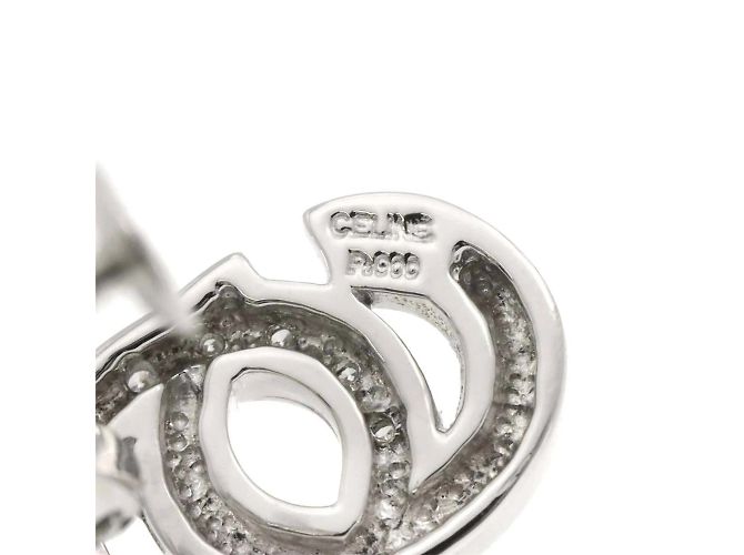 Céline Boucles d'oreilles Celine Diamond Clip en platine - vue 6