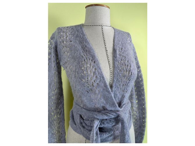 Autre Marque Chiara Bertani Mohair Cardigan Grau - Ansicht 2