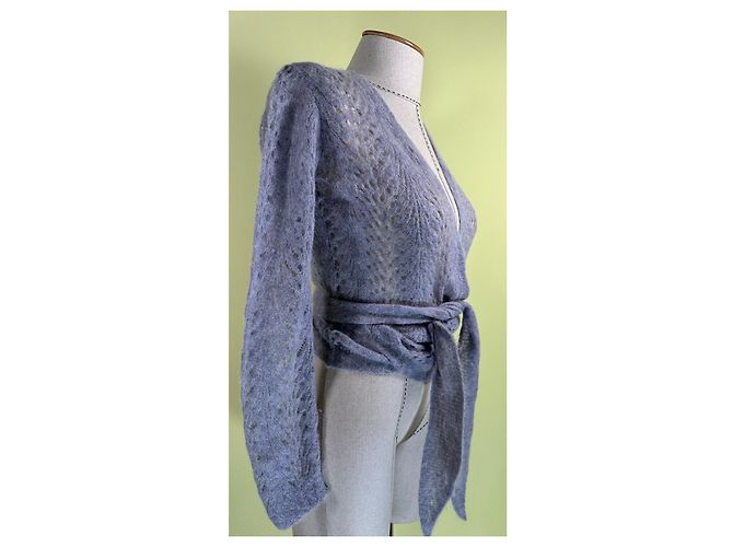 Autre Marque Chiara Bertani Mohair Cardigan Grau - Ansicht 3