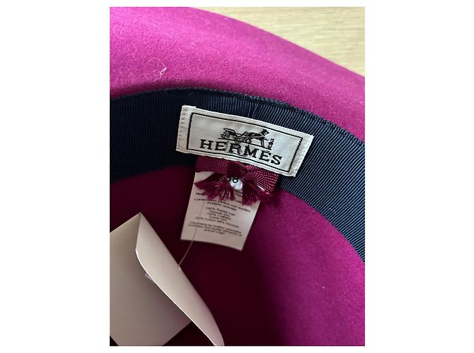 Cappello Hermès Acrobat in feltro di coniglio viola Porpora - vista 3