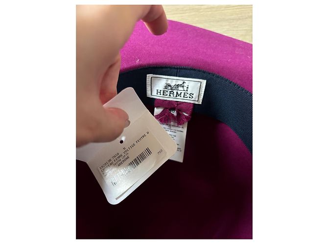 Cappello Hermès Acrobat in feltro di coniglio viola Porpora - vista 4