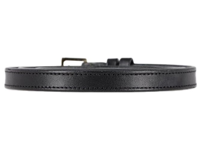 Elie Saab Slim Gürtel aus schwarzem Leder - Ansicht 3