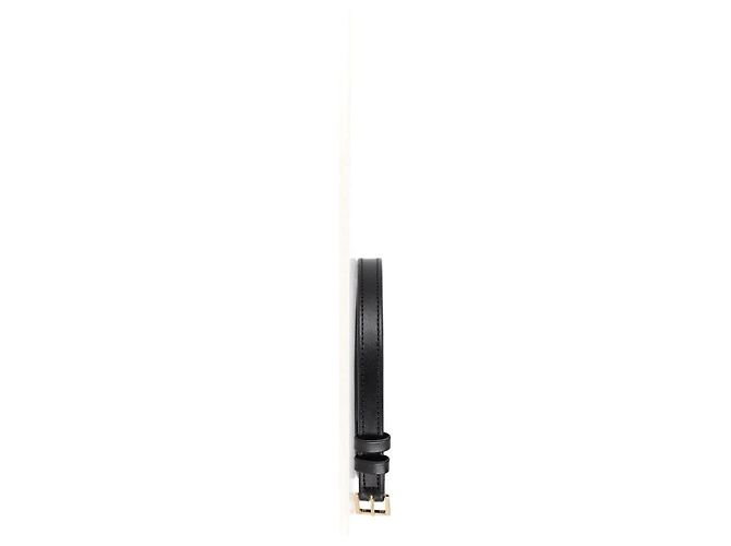 Elie Saab Slim Gürtel aus schwarzem Leder - Ansicht 5