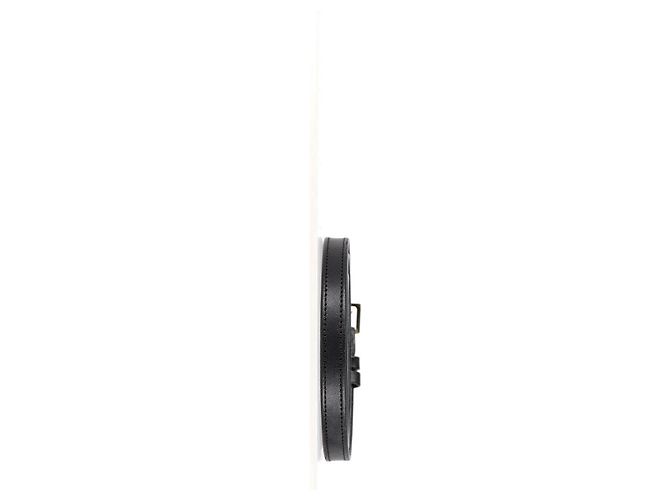 Elie Saab Slim Gürtel aus schwarzem Leder - Ansicht 6