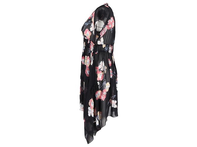 Abito midi asimmetrico con stampa floreale Luisa di Ulla Johnson in seta multicolore - vista 2
