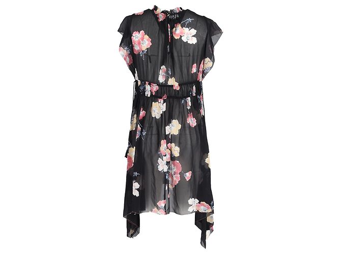 Abito midi asimmetrico con stampa floreale Luisa di Ulla Johnson in seta multicolore - vista 3