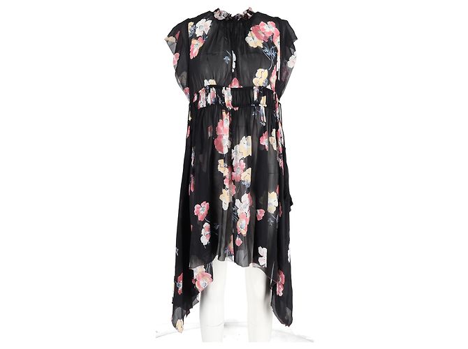 Abito midi asimmetrico con stampa floreale Luisa di Ulla Johnson in seta multicolore - vista 4