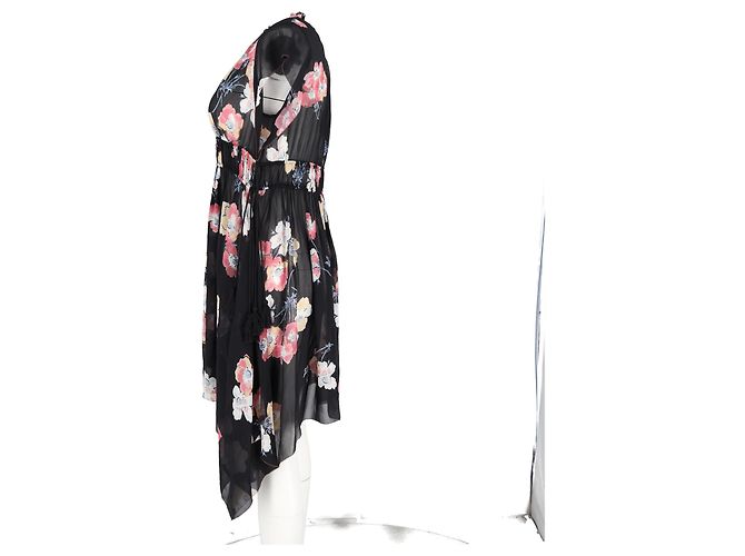 Abito midi asimmetrico con stampa floreale Luisa di Ulla Johnson in seta multicolore - vista 5