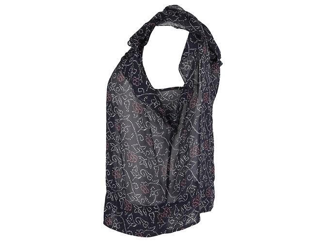 Ulla Johnson Dunia Stampato con Rouches Senza Maniche in Seta Multicolore - vista 2