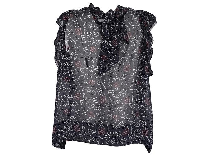 Ulla Johnson Dunia Stampato con Rouches Senza Maniche in Seta Multicolore - vista 3