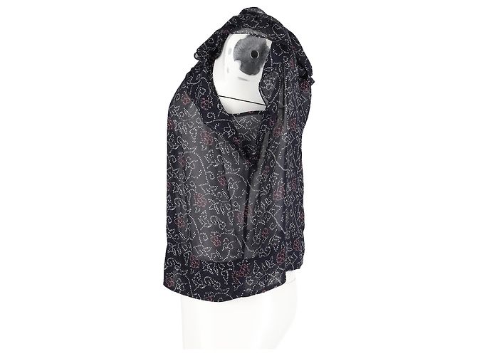 Ulla Johnson Dunia Stampato con Rouches Senza Maniche in Seta Multicolore - vista 5