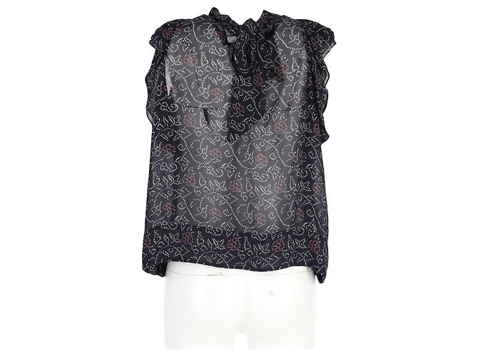 Ulla Johnson Dunia Stampato con Rouches Senza Maniche in Seta Multicolore - vista 6