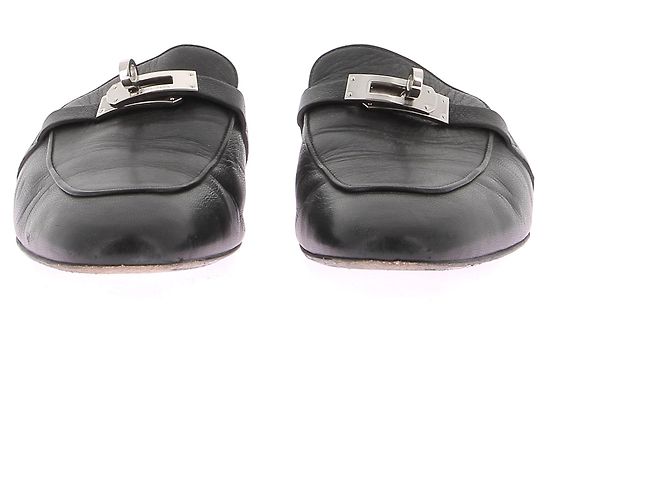 Mule e zoccoli Hermès T.EU 40 Pelle Nero - vista 4