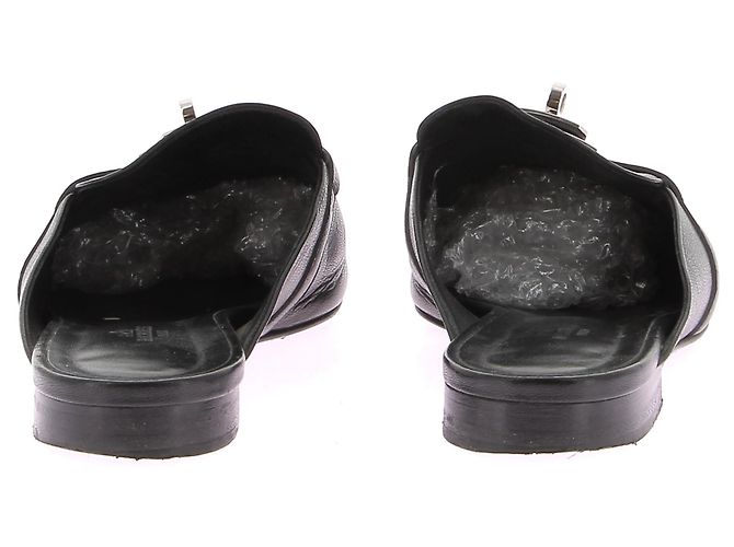 Mule e zoccoli Hermès T.EU 40 Pelle Nero - vista 5