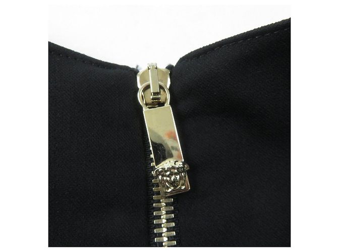 Abito Medusa in lana e seta Versace nero 40 - vista 6