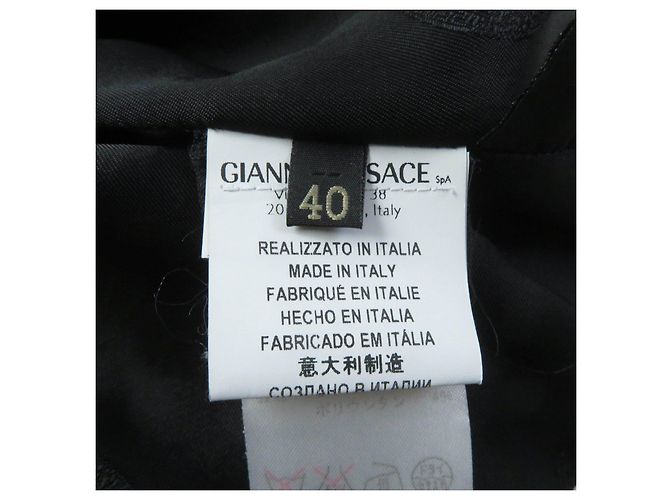 Abito Medusa in lana e seta Versace nero 40 - vista 8