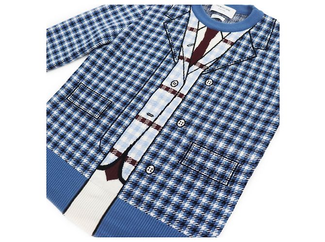 Suéter de terno trompe l'oeil de lã Thom Browne - vista 4