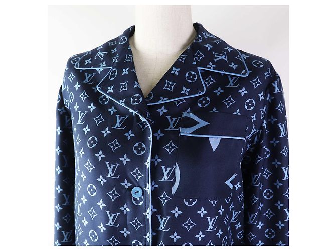 Camicia da pigiama in seta Monogram Louis Vuitton - vista 2