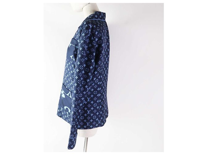 Camicia da pigiama in seta Monogram Louis Vuitton - vista 3