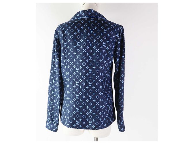 Camicia da pigiama in seta Monogram Louis Vuitton - vista 4
