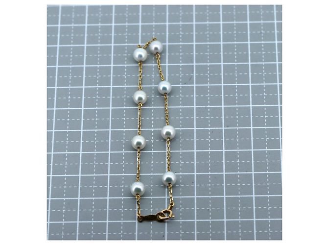 Bracciale in perle Mikimoto Au750 D'oro - vista 4