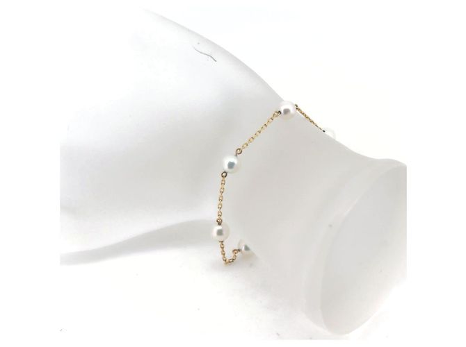 Bracciale in perle Mikimoto Au750 D'oro - vista 5